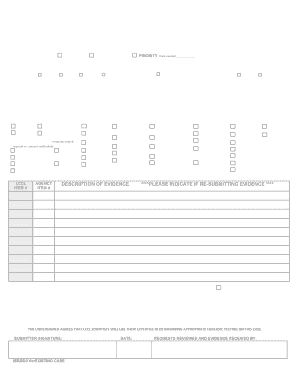 Evidence Submission Form