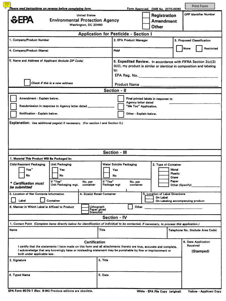  Epa Form 8750 1 1994-2024