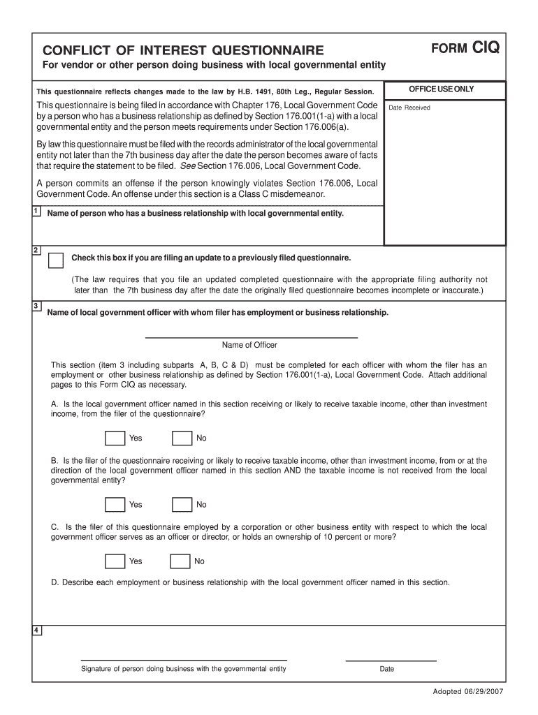  Form Ciq 2007