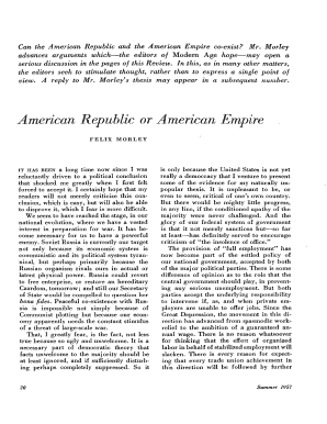 American Republic or American Empire Mmisi  Form