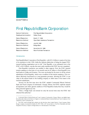 First RepublicBank Corporation FDIC Fdic  Form