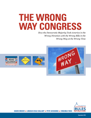 The Wrong WaY CongreSS Calvert House  Form