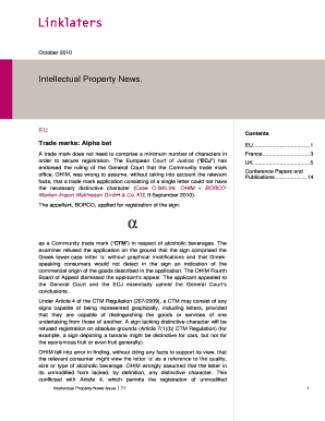 EU Trade Marks Alpha Bet  Form