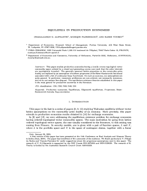 EQUILIBRIA in PRODUCTION ECONOMIES 1 Introduction This Emlab Berkeley  Form