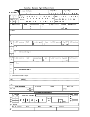 Domestic Flight Notification Form