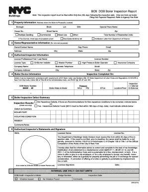 Nyc Boiler Inspection Checklist  Form