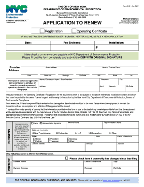 Dep Boiler Registration  Form