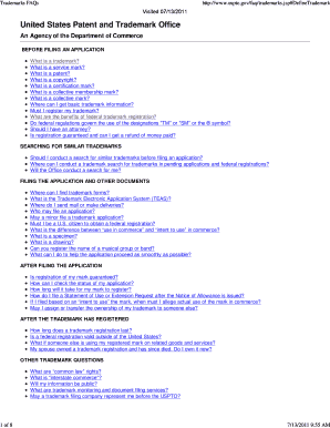 Trademarks FAQs Lb7 Uscourts  Form