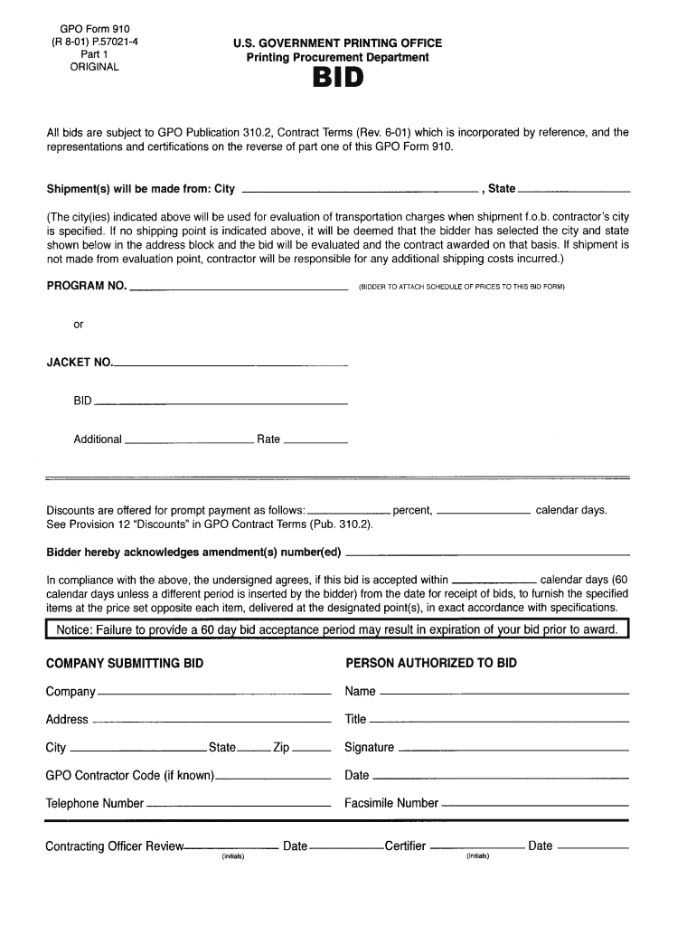  Af Form 910 2001-2024