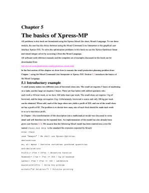 The Basics of Xpress MP  Form