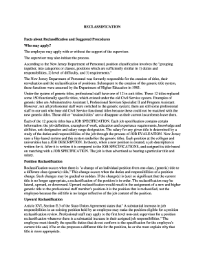 RECLASSIFICATION Facts About Reclassification and Suggested Tcnj  Form