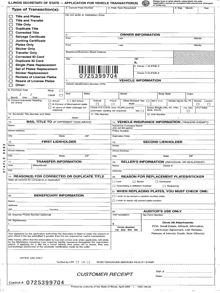 Vsd 190  Form