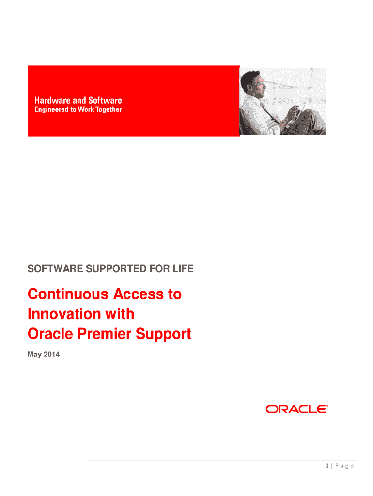 Continuous Access to Innovation with Oracle Premier Support  Form