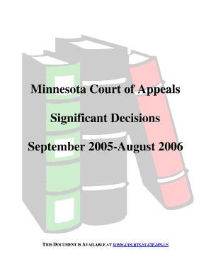 SignificantDecisionsSept Aug Mncourts  Form