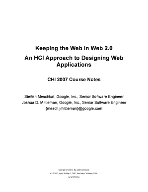 Keeping the Web in Web 2 0 an HCI Approach to Designing Web  Form