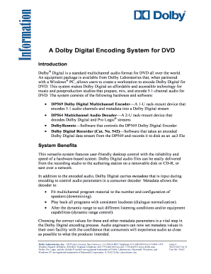 A Dolby Digital Encoding System for DVD Aesnashville  Form