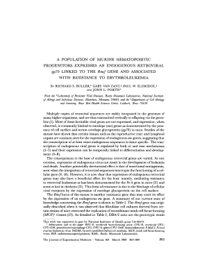 A POPULATION of MURINE HEMATOPOIETIC PROGENITORS  Form