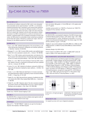 Santa Cruz Biotechnology, Inc Datasheet Santa Cruz  Form