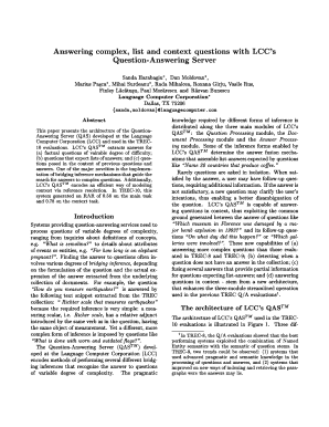 LCC&amp;#39s QAS Bencodesb an Efficient Way of Modeling Context Via Reference B Trec Nist  Form