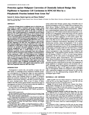 Protection Against Malignant Conversion of Chemically Induced Cancerres Aacrjournals  Form