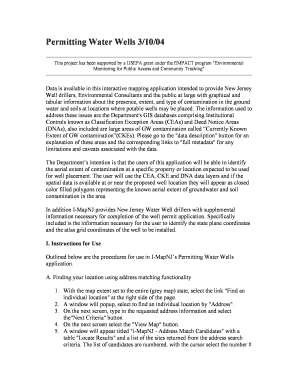 Permitting Water Wells 31004 Nj  Form