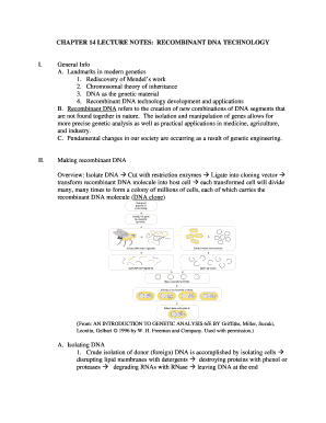 Dna Modifying Enzymes PDF  Form
