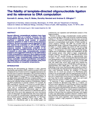 The Fidelity of Template Directed Oligonucleotide Ligation and Its Nar Oxfordjournals  Form