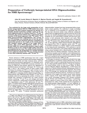 Preparation of Uniformly Isotope Labeled DNA Oligonucleotides for Spin Niddk Nih