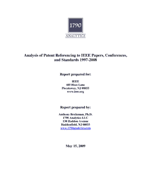 Analysis of Patent Referencing to IEEE Papers, Conferences Ieee  Form