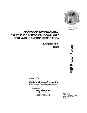 EXETER California Energy Commission State of California Energy Ca  Form