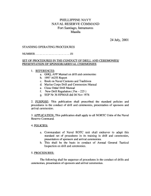 Drills and Ceremonies Manual Philippine Army  Form