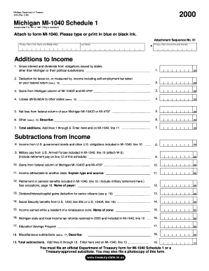 Mi 1040 Schedule 1  Form