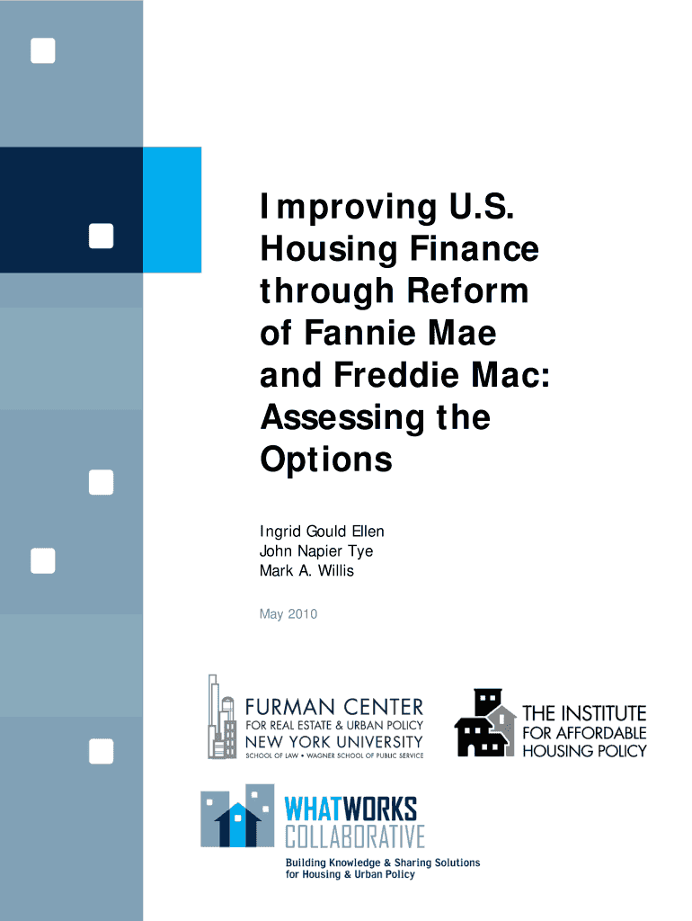 Improving U S Housing Finance through Reform of Fannie Mae and    Urban