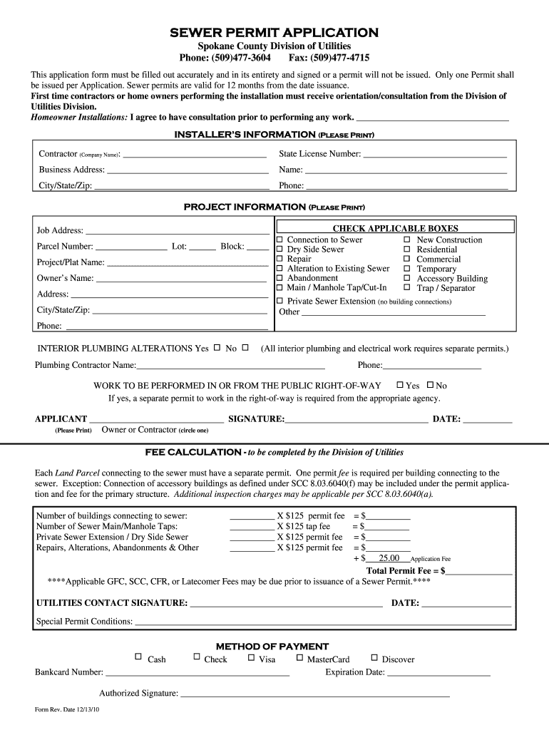 Sewer Permit Pub  Spokanecounty  Form