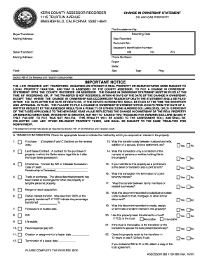 Kern County Grant Deed Form