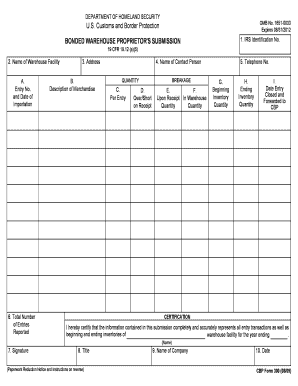 Cbp Form 300