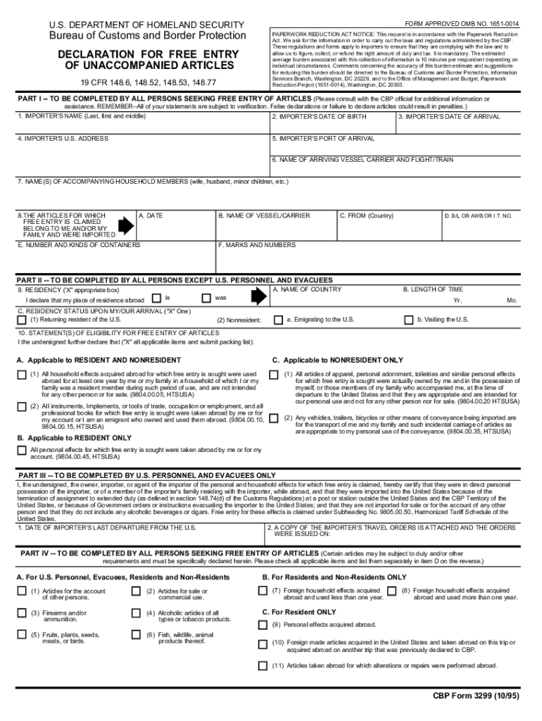 3299 Form