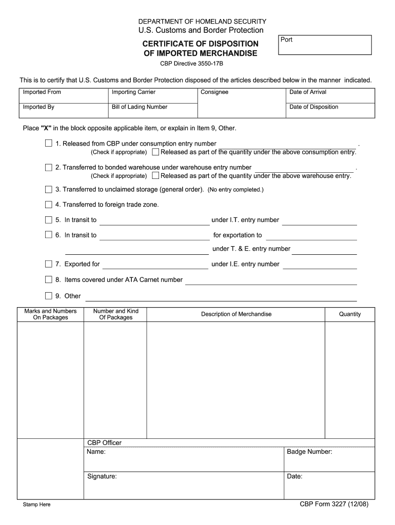  Ps Form 3227 a 2008-2024