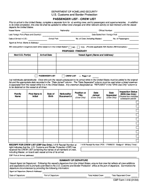 Cbp Form 79