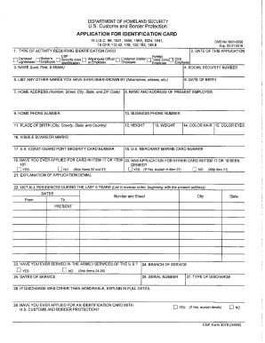 Cbp Form 3078