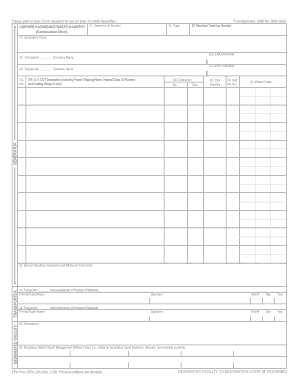 Continuation Sheet Template  Form