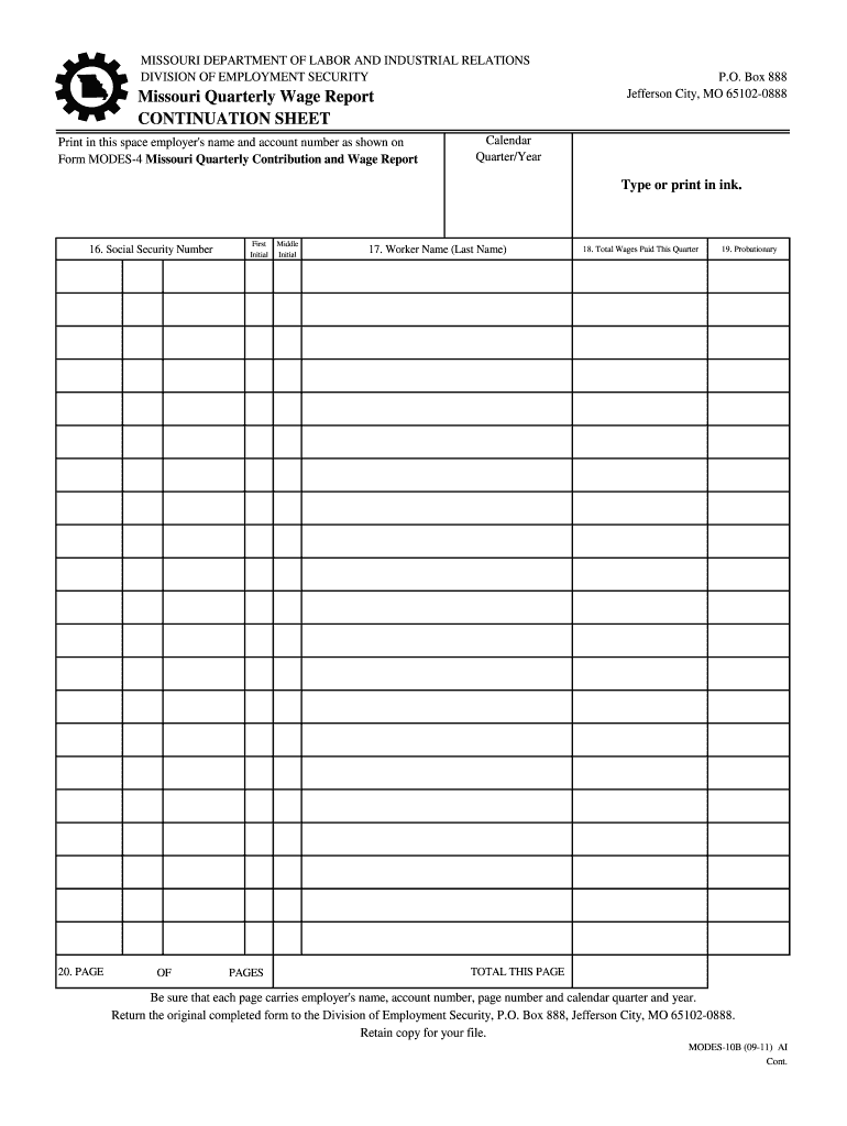 Missouri Labor Forms