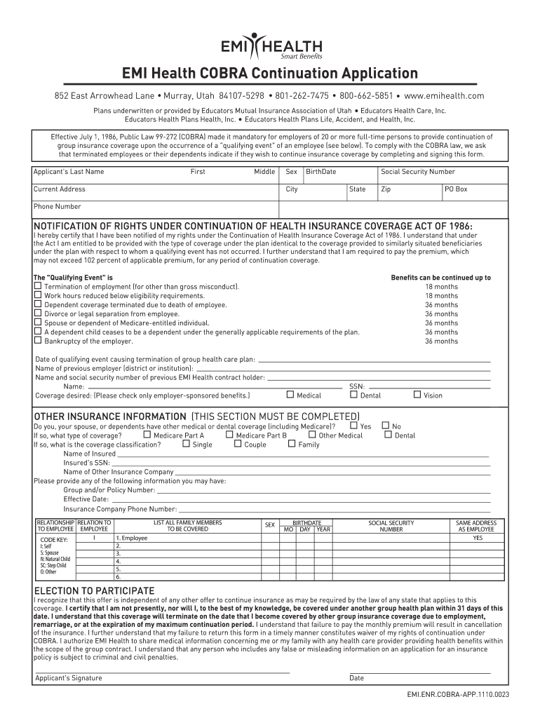 Oxford Health Cobra Forms