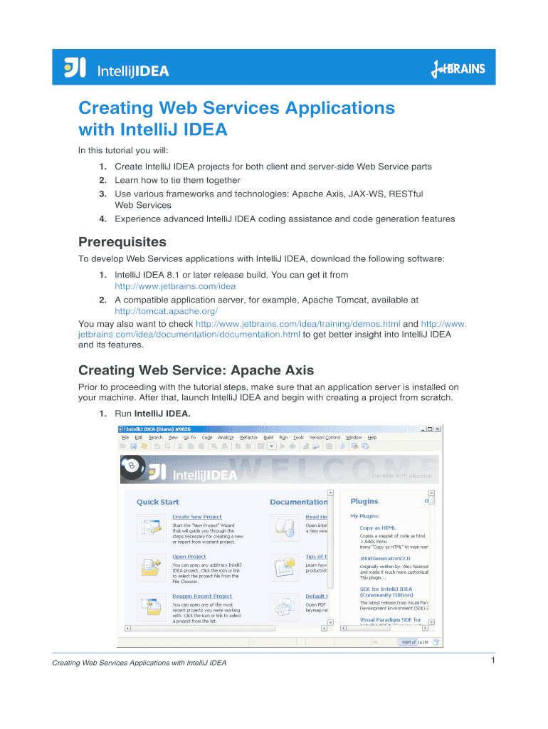 Jetbrains Web Service Tutorial Form