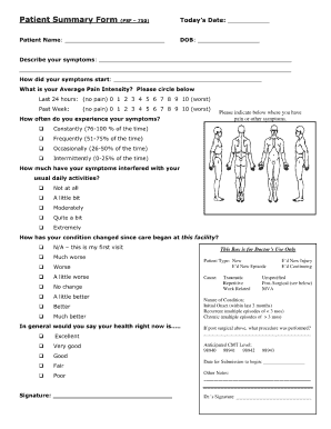 Get and Sign Myoptumhealthphysicalhealth Patient Summary Form