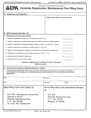 Pesticide Sign Up Form