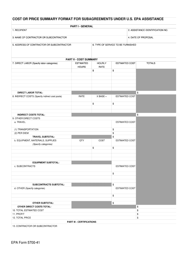 Epa Fprm 5700 41  Form