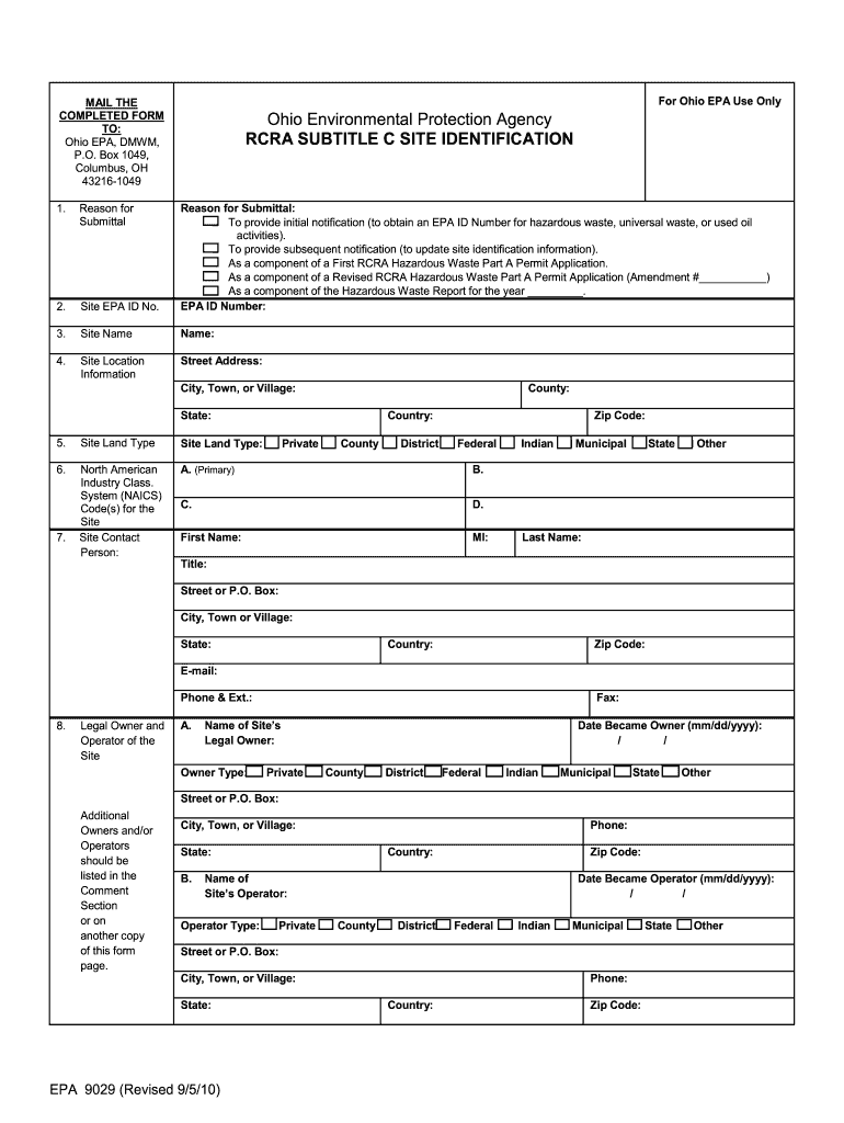 Epa 9029 Form