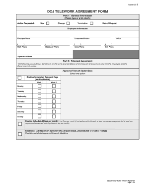 Telecommuting Request Form