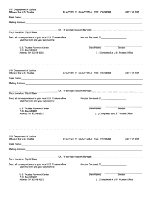 Us Trustee Payment Center  Form